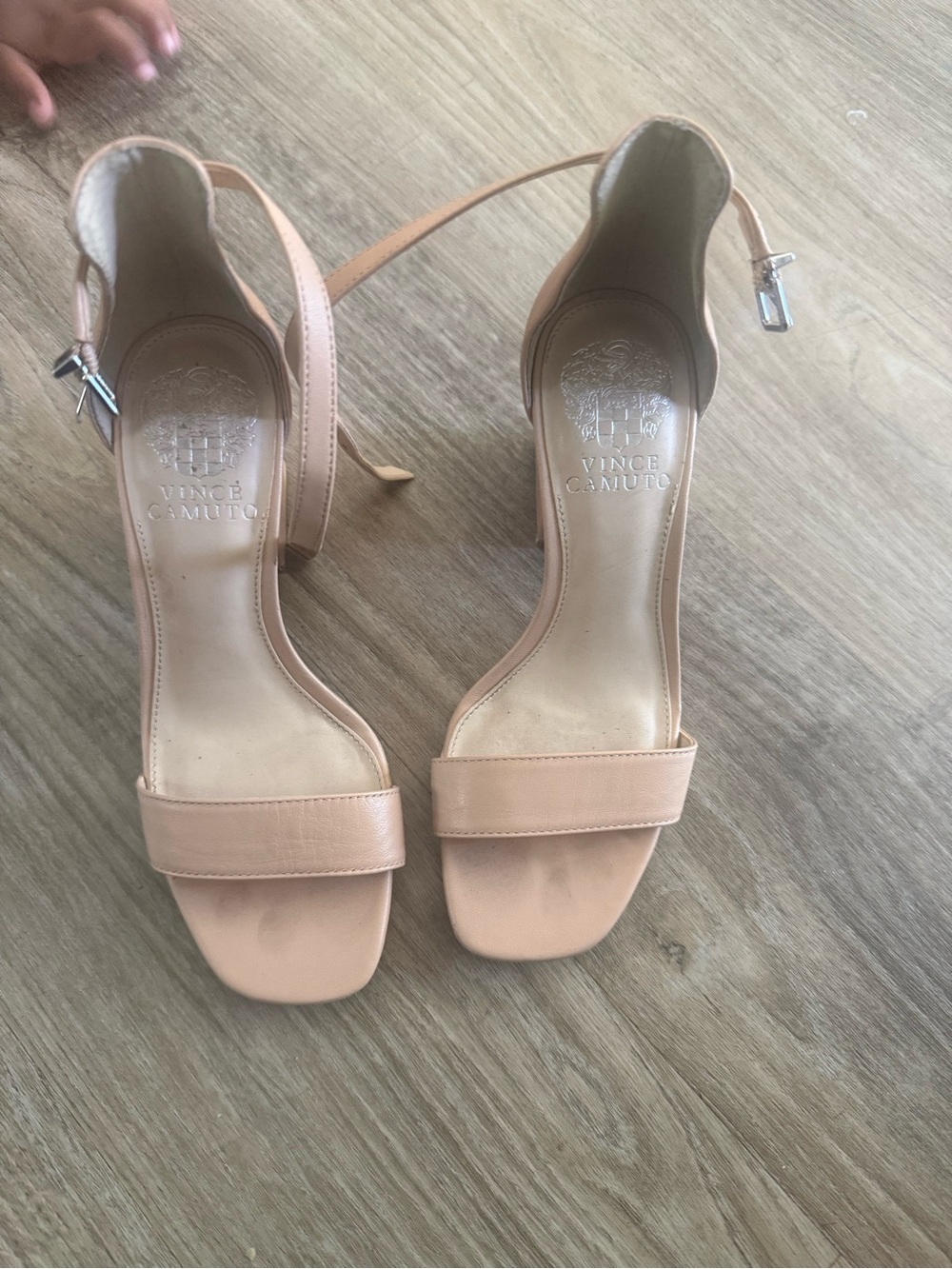 Vince Camuto Blush Nude Ankle-Strap Heels